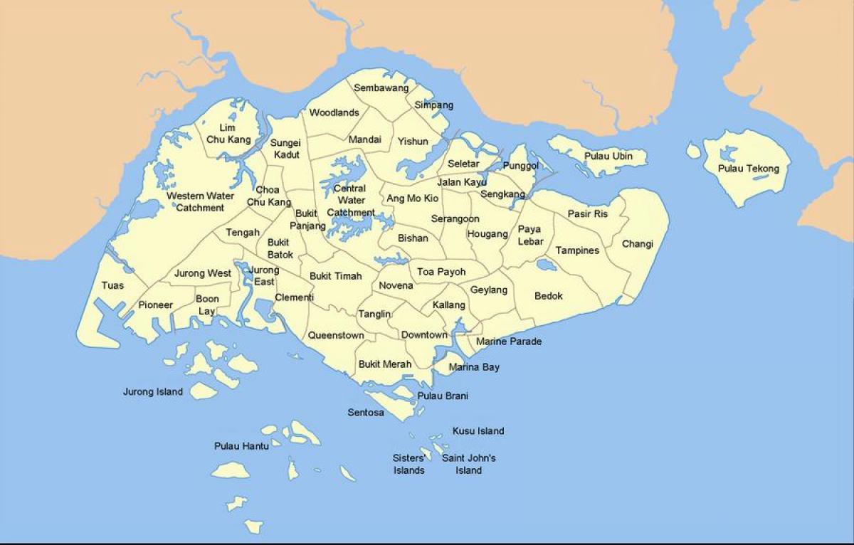 peta Singapura negara