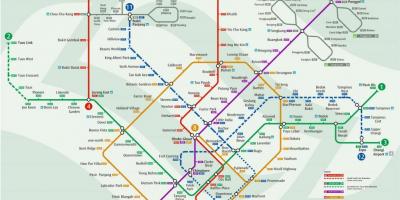 Peta yang meriah stesen Singapura