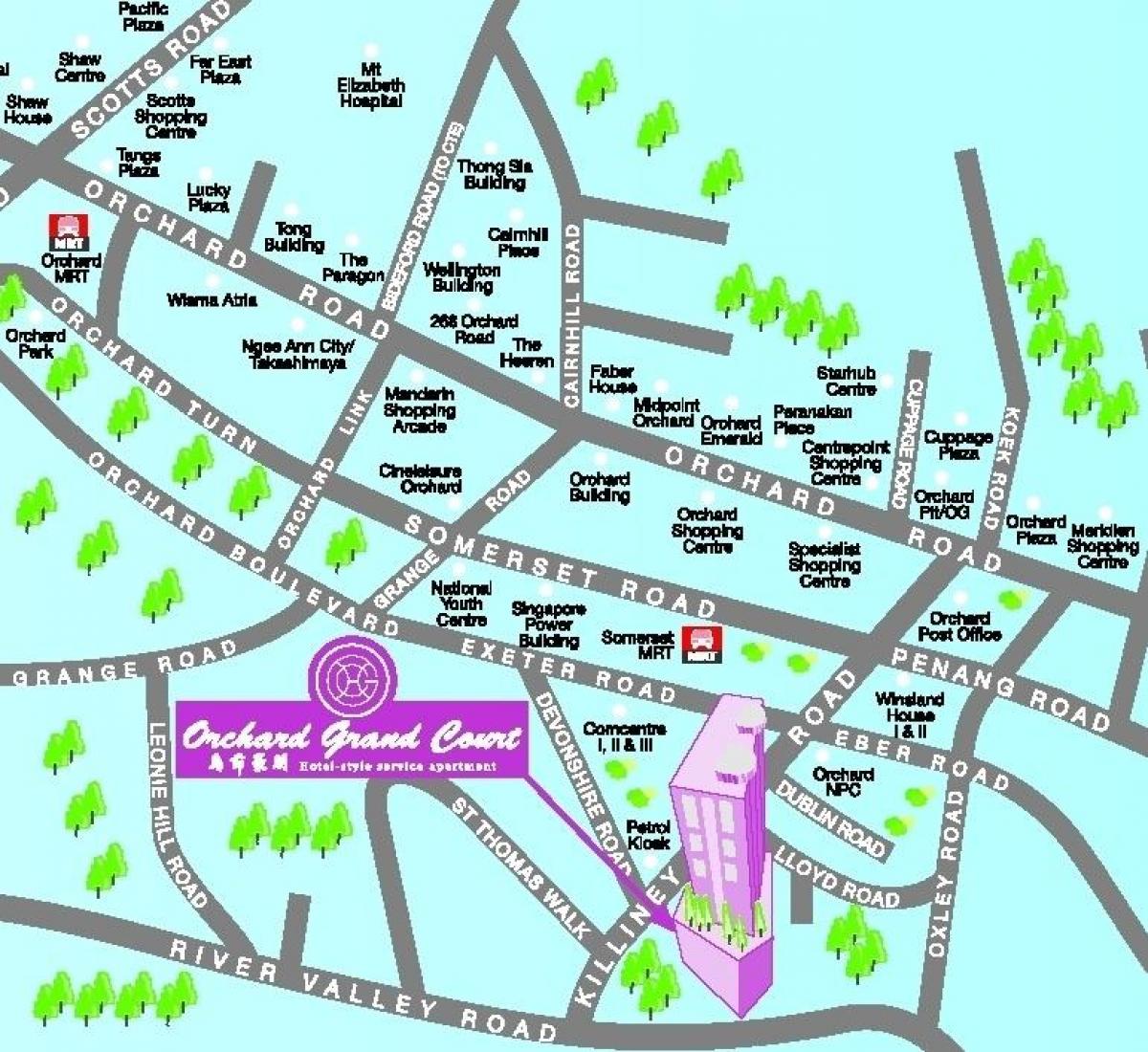 jalan orchard Singapura peta