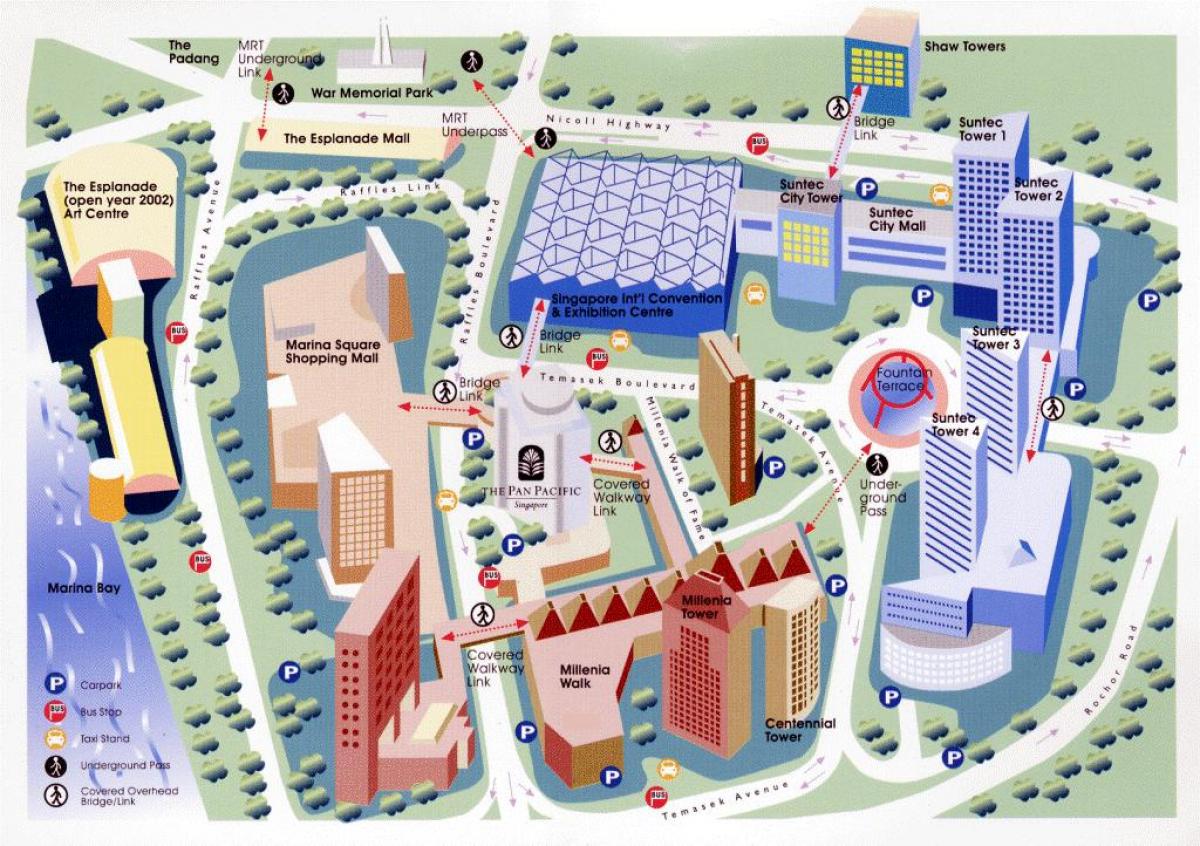 Daerah Pusat Perniagaan Singapura Peta