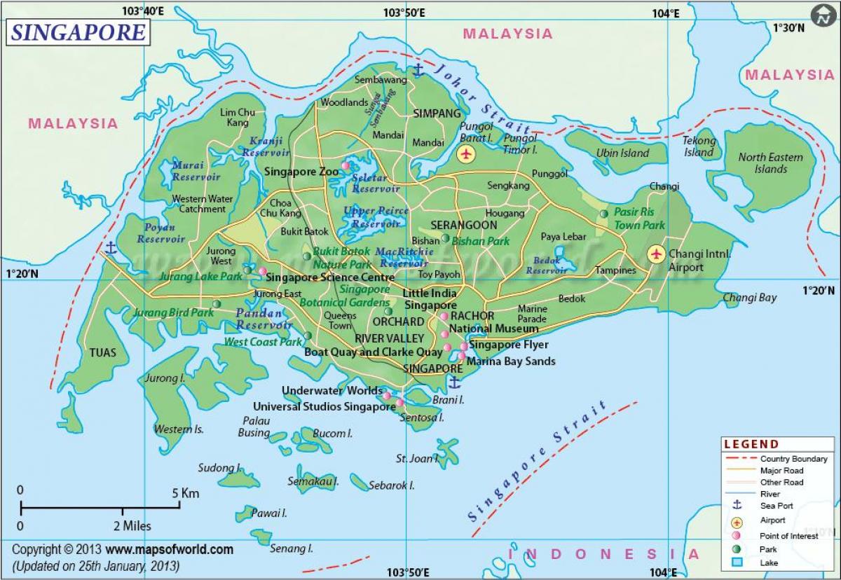 Singapura lokasi di peta